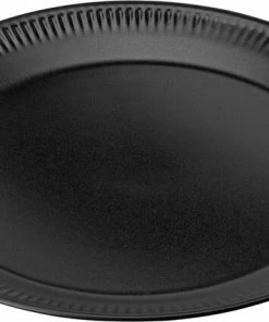 Knabstrup Keramik Knabstrup, Tallerken, Sort, Ø22 Cm