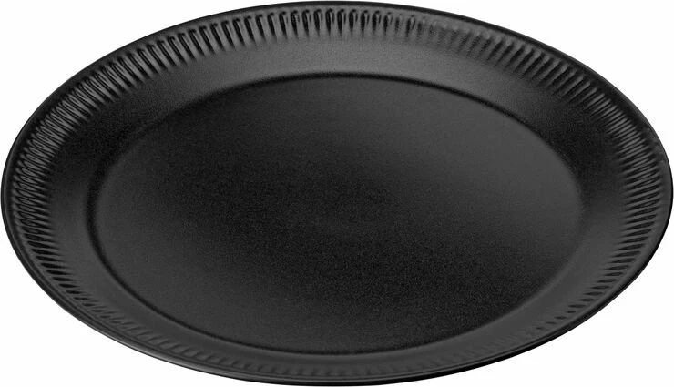 Knabstrup Keramik Knabstrup, Tallerken, Sort, Ø22 Cm