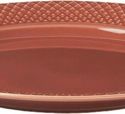 Lyngby Porcelæn Rhombe Frokosttallerken Ø23 Cm Terracotta Porcelæn
