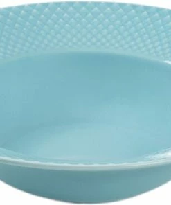 Lyngby Porcelæn Rhombe Color Dyb Tallerken Ø24.5 Cm Turkis