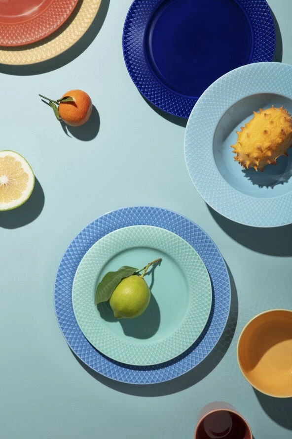 Lyngby Porcelæn Rhombe Color Frokosttallerken Ø21 Cm Aqua - Billede 4