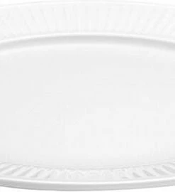 Pillivuyt Plissé Tallerken Flad, Hvid Ø24cm