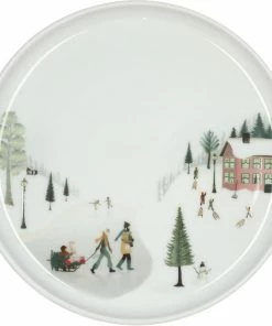 Pillivuyt Tallerken Flad Lige Kant Vinter 15,5cm Hvid Ovnfast Porcelæn