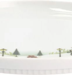 Pillivuyt Tallerken Flad Lige Kant Vinter 20 Cm Hvid Ovnfast Porcelæn