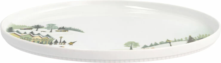 Pillivuyt Tallerken Flad Lige Kant Vinter 26 Cm Hvid Ovnfast Porcelæn