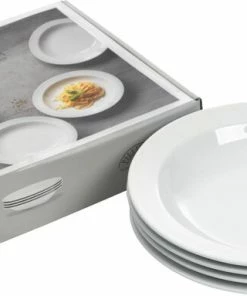 Pillivuyt Michelle Dyb Tallerken 22 Cm. 4 Stk.