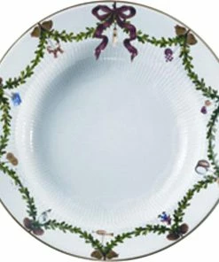 Royal Copenhagen Stjerne Riflet Jul 24 Cm. Dyb Tallerken