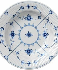Royal Copenhagen Musselmalet Riflet 21 Cm. Dyb Tallerken