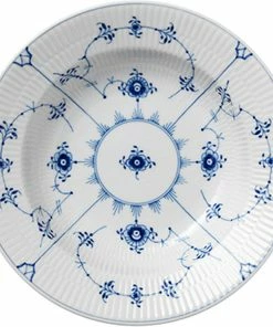 Royal Copenhagen Musselmalet Riflet 23 Cm. Dyb Tallerken