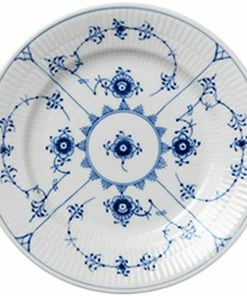 Royal Copenhagen Musselmalet Riflet 17 Cm. Tallerken