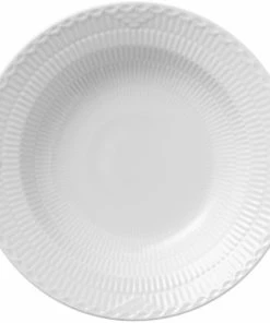 Royal Copenhagen Hvid Halvblonde 21 Cm. Dyb Tallerken