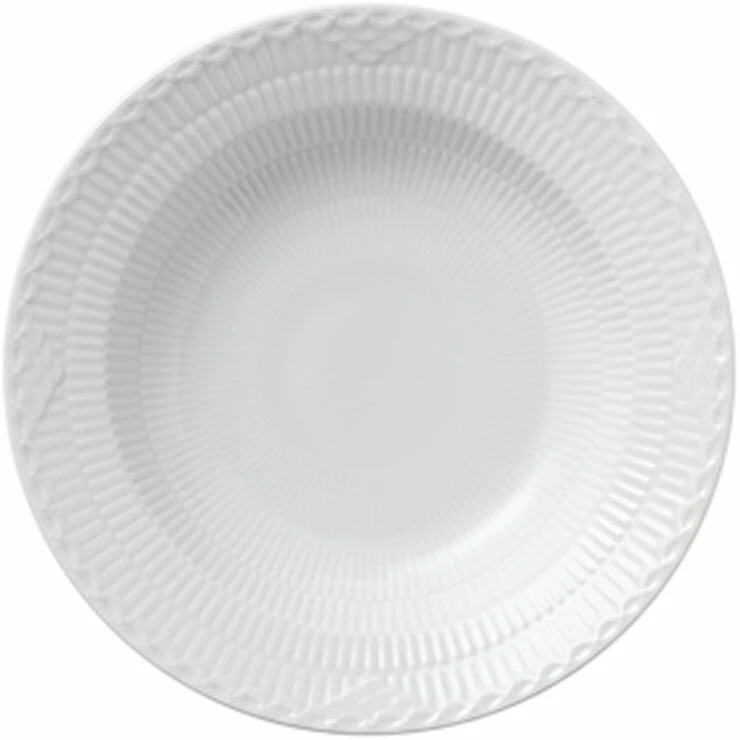 Royal Copenhagen Hvid Halvblonde 21 Cm. Dyb Tallerken