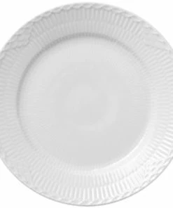 Royal Copenhagen Hvid Halvblonde 19 Cm. Tallerken