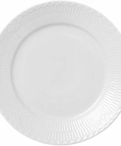 Royal Copenhagen Hvid Halvblonde 22 Cm. Tallerken