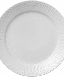 Royal Copenhagen Hvid Halvblonde 25 Cm. Tallerken