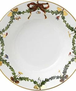 Royal Copenhagen Stjerne Riflet Jul 17 Cm. Dyb Desserttallerken