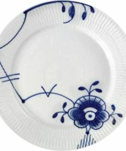 Royal Copenhagen Blå Mega Riflet 22 Cm. Tallerken