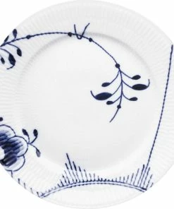 Royal Copenhagen Blå Mega Riflet 22 Cm. Tallerken