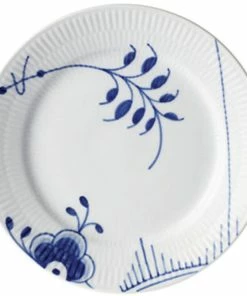 Royal Copenhagen Blå Mega Riflet 19 Cm. Tallerken