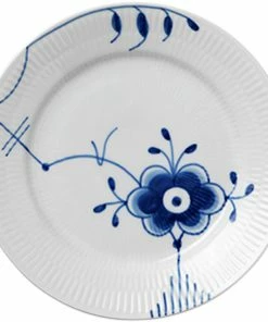 Royal Copenhagen Blå Mega Riflet 19 Cm. Tallerken