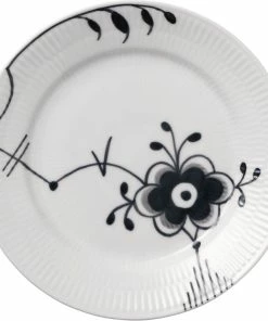 Royal Copenhagen Sort Mega Riflet 19 Cm. Tallerken