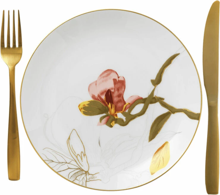 Royal Copenhagen Flora 22 Cm. Tallerken - Magnolia - Billede 2