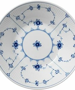 Royal Copenhagen Musselmalet Riflet 23 Cm. Dyb Tallerken