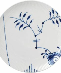 Royal Copenhagen Blå Mega Riflet 23 Cm. Coupe Tallerken