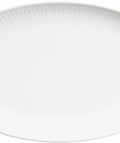 Royal Copenhagen Hvid Riflet 23 Cm. Asiette