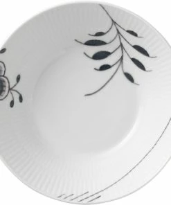 Royal Copenhagen Sort Mega Riflet 17 Cm. Dyb Tallerken