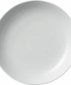 Royal Copenhagen HVID RIFLET MODERNE TALLERKEN 25 CM