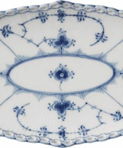 Royal Copenhagen Musselmalet Helblonde Oval Tallerken 24,5 Cm