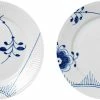 Royal Copenhagen Bl&aring; Mega Riflet 2-pak Tallerkner 22cm No 2