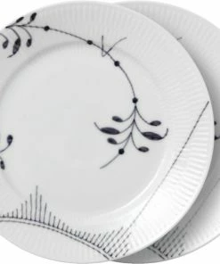 Royal Copenhagen Sort Mega Riflet 22 Cm 2-pak Deko 2