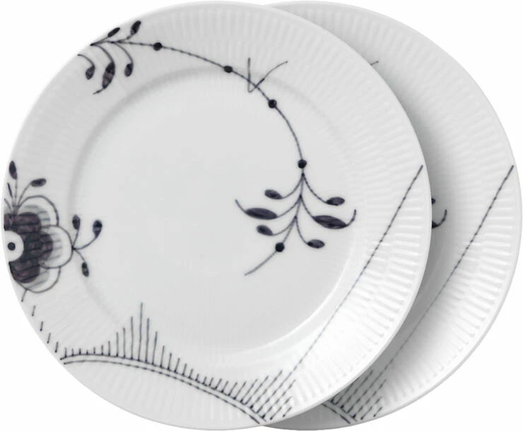 Royal Copenhagen Sort Mega Riflet 22 Cm 2-pak Deko 2