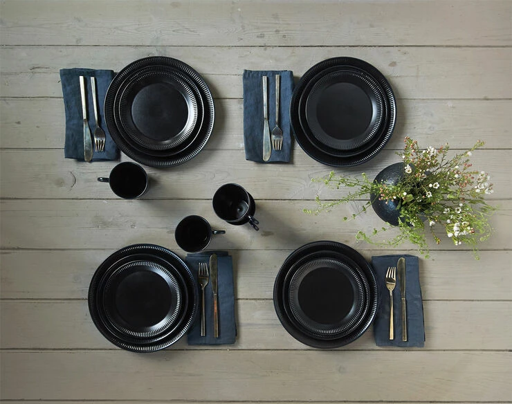 Knabstrup Keramik Knabstrup, Tallerken, Sort, Ø22 Cm - Billede 2