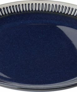 Knabstrup Keramik Knabstrup Colorit, Tallerken, Navy Blå, Ø19 Cm
