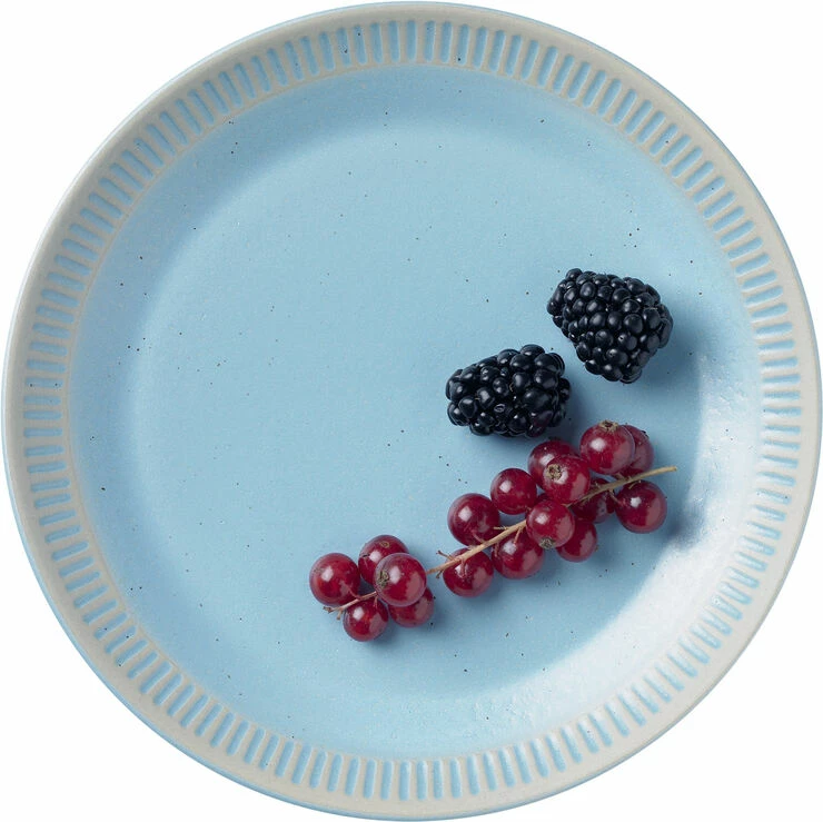 Knabstrup Keramik Knabstrup Colorit, Tallerken, Turkis, Ø19 Cm - Billede 3