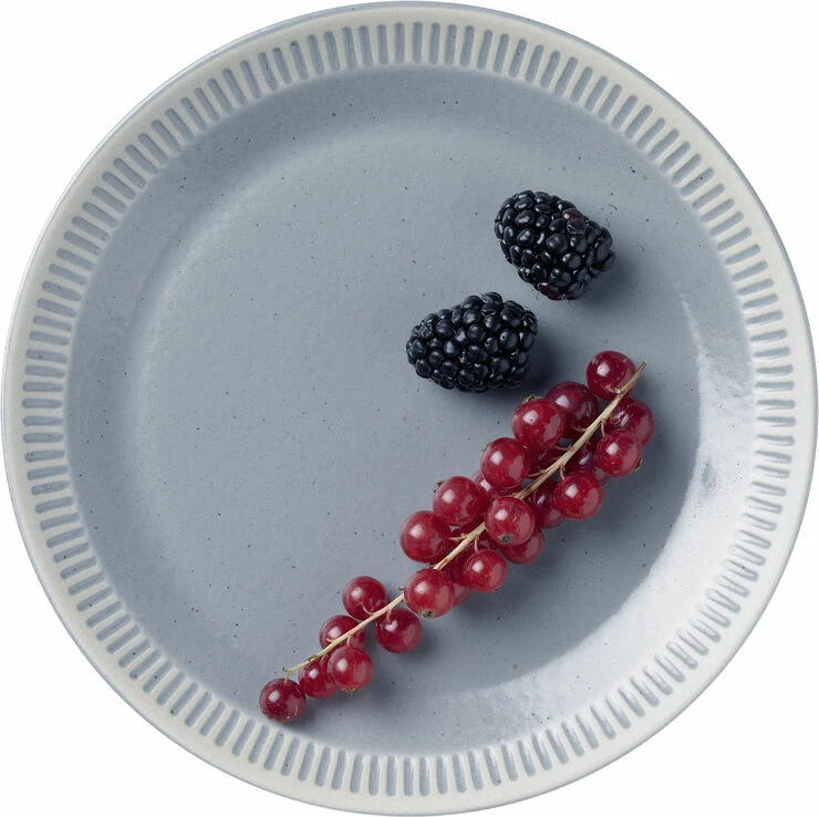 Knabstrup Keramik Knabstrup Colorit, Tallerken, Grå, Ø19 Cm - Billede 3