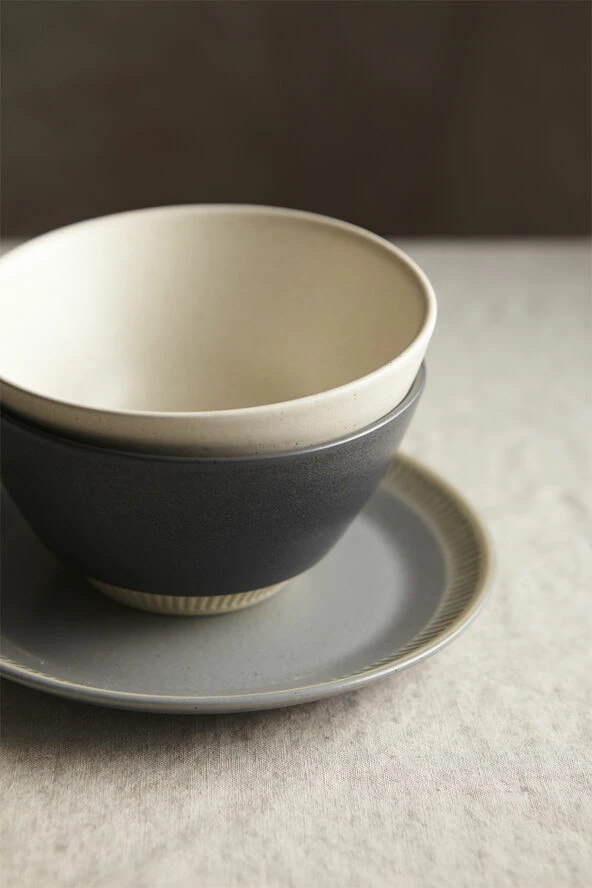 Knabstrup Keramik Knabstrup Colorit, Tallerken, Grå, Ø19 Cm - Billede 5