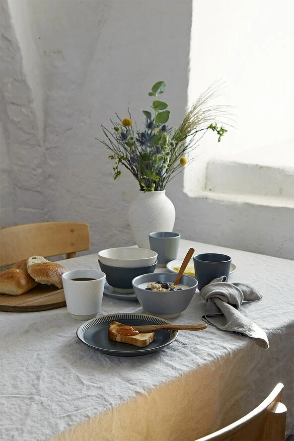 Knabstrup Keramik Knabstrup Colorit, Tallerken, Mørk Grå, Ø 19 Cm - Billede 4