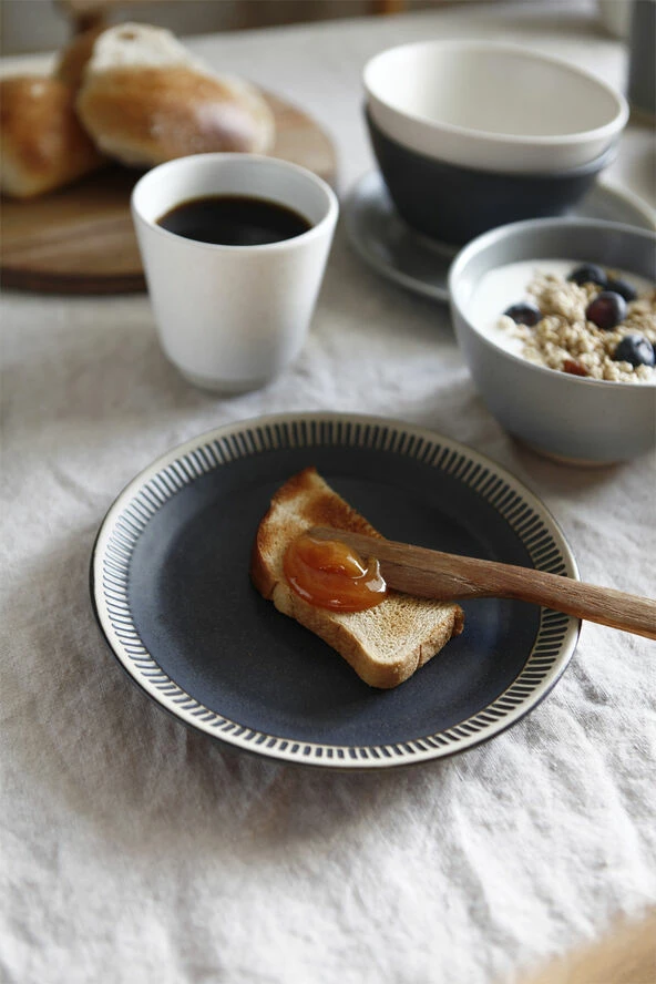 Knabstrup Keramik Knabstrup Colorit, Tallerken, Mørk Grå, Ø 19 Cm - Billede 5