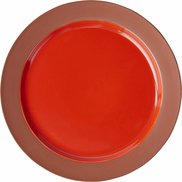 Studio About PLATE, LARGE, 2 PCS, CLAY TERRACOTTA, GLAZE RED, 25015TR