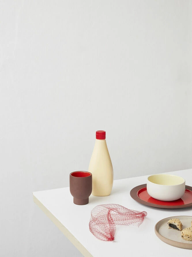 Studio About PLATE, LARGE, 2 PCS, CLAY TERRACOTTA, GLAZE RED, 25015TR - Billede 4