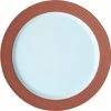 Studio About PLATE, LARGE, 2 PCS, CLAY TERRACOTTA, GLAZE LIGHT BLUE, 2501