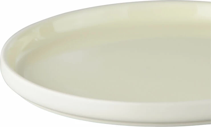 Studio About PLATE, MEDIUM, 2 PCS, CLAY IVORY, GLAZE LIGHT YELLOW, 18515I - Billede 2