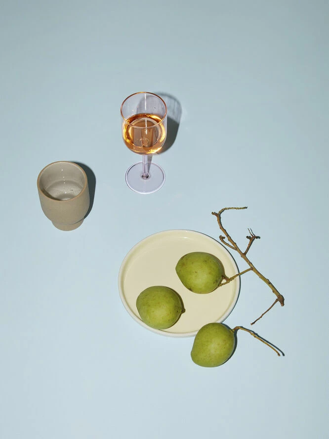 Studio About PLATE, MEDIUM, 2 PCS, CLAY IVORY, GLAZE LIGHT YELLOW, 18515I - Billede 3