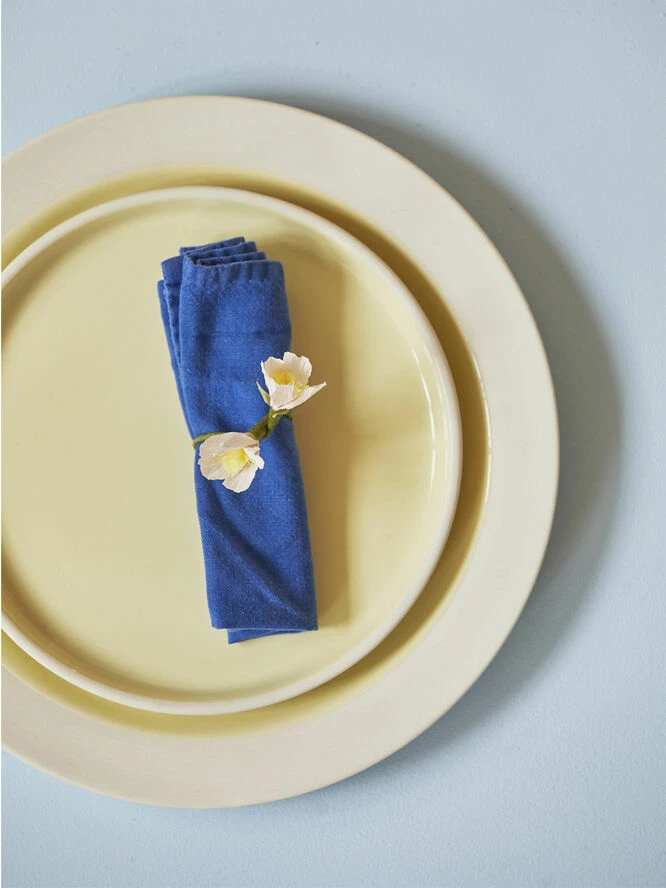 Studio About PLATE, MEDIUM, 2 PCS, CLAY IVORY, GLAZE LIGHT YELLOW, 18515I - Billede 9