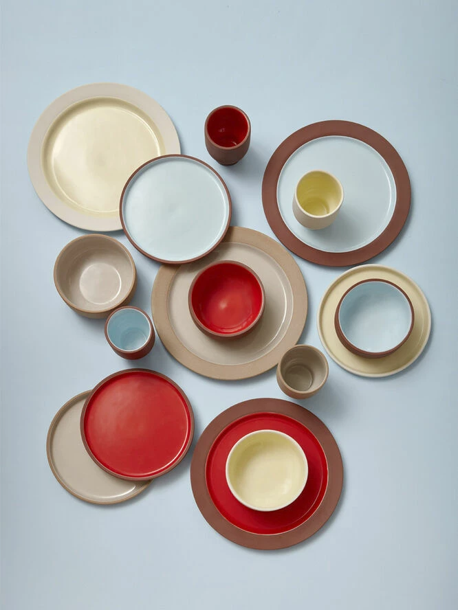 Studio About PLATE, MEDIUM, 2 PCS, CLAY IVORY, GLAZE LIGHT YELLOW, 18515I - Billede 12