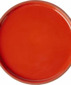 Studio About PLATE, MEDIUM, 2 PCS, CLAY TERRACOTTA, GLAZE RED, 18515TR